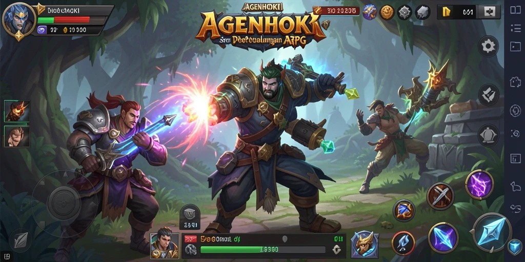Tampilan gameplay AGENHOKI yang epik dan mendebarkan.