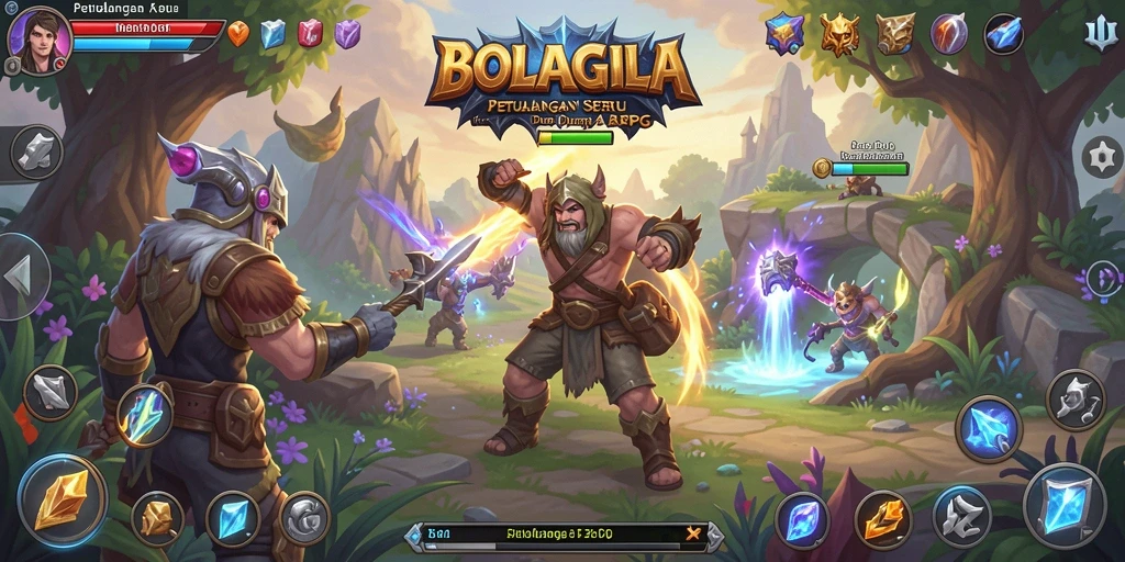 Tampilan gameplay BOLAGILA yang mendebarkan dan penuh aksi.