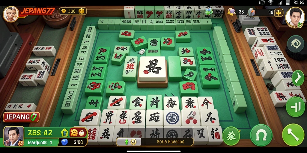 Tampilan gameplay menarik di JEPANG77 Mahjong.