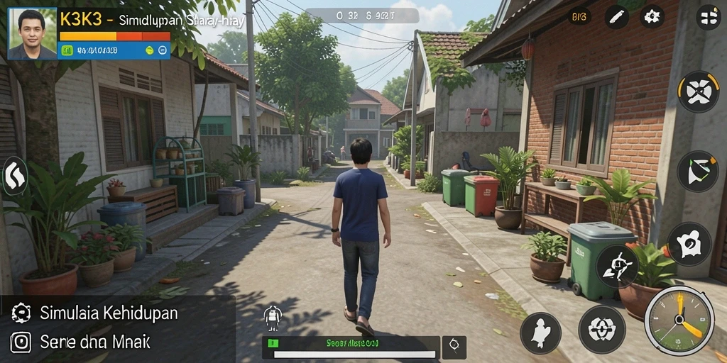 Screenshot K3K3 menampilkan suasana permainan Simulation yang seru.