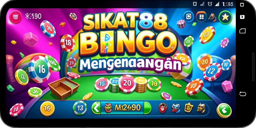 Tangkapan layar SIKAT88 menampilkan keseruan gameplay Bingo yang penuh warna.