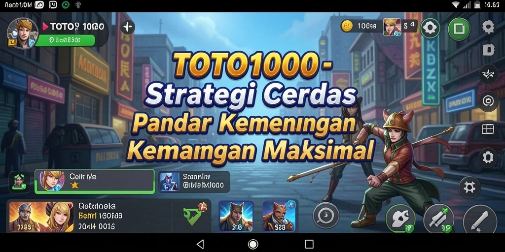 Tangkapan layar gameplay TOTO1000 yang menampilkan pertempuran strategi mendebarkan.