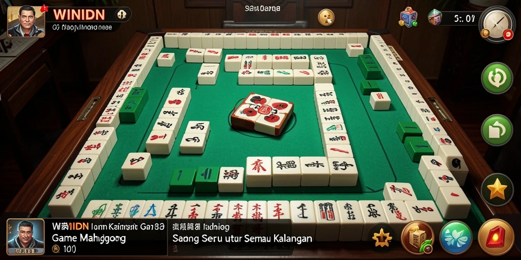 Tampilan gameplay menarik dari WINIDN dengan elemen Mahjong yang seru.